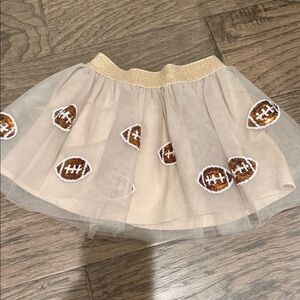 Angel Dear Sequin Tulle skirt tag says 1-2Y Football fall NWT